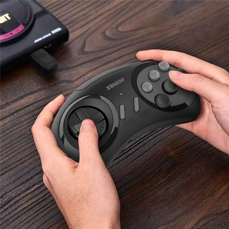 SG800 2.4G Wireless Handheld Video Game Console HD TV Game Stick Game Controllers Dual Gamepad Built-in 2700+ Games for Sega Mega Drive / Genesis