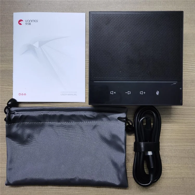YANMAI G66 300мА USB-C конференц-микрофон 2-в-1 360-градусный микрофон для офиса