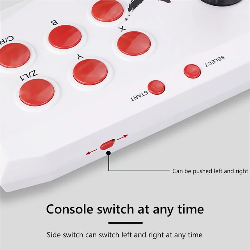 X6 Retro Arcade Game Console Joystick Fight Stick Buttons Fighting Game Stick Support 2000 Games - White