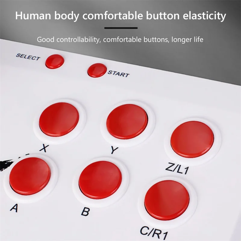 X6 Retro Arcade Game Console Joystick Fight Stick Buttons Fighting Game Stick Support 2000 Games - White