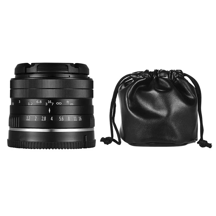 VELEDGE V-35 Objectif 35mm F1.2 Grande Ouverture Objectif Manuel Fixe pour Sony A6300 A6400 Appareil Photo Hybride NEX