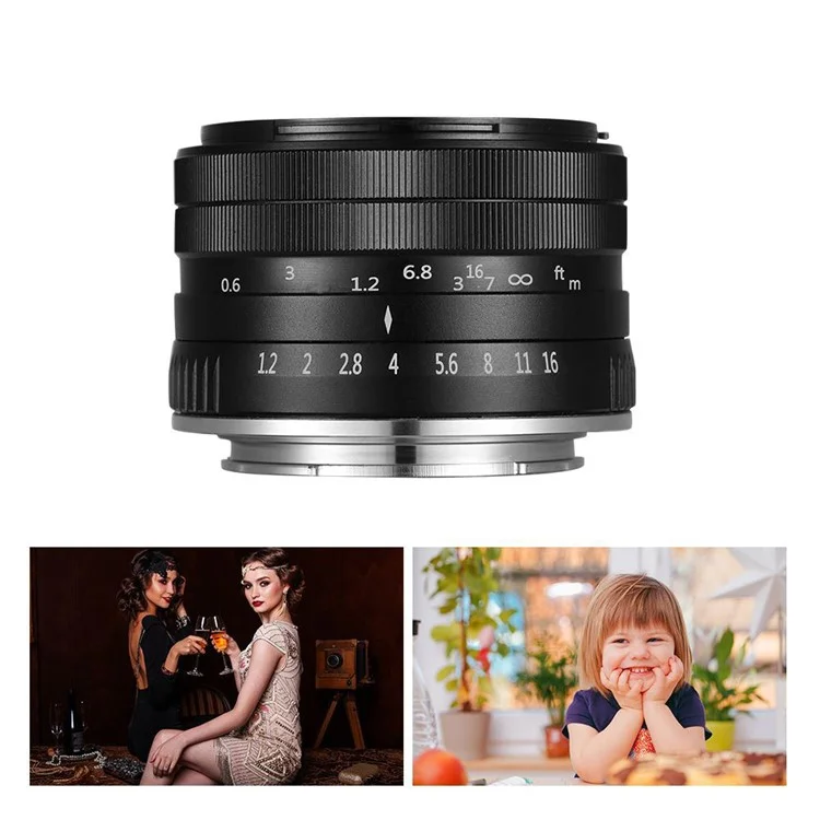 VELEDGE V-35 Objectif 35mm F1.2 Grande Ouverture Objectif Manuel Fixe pour Sony A6300 A6400 Appareil Photo Hybride NEX