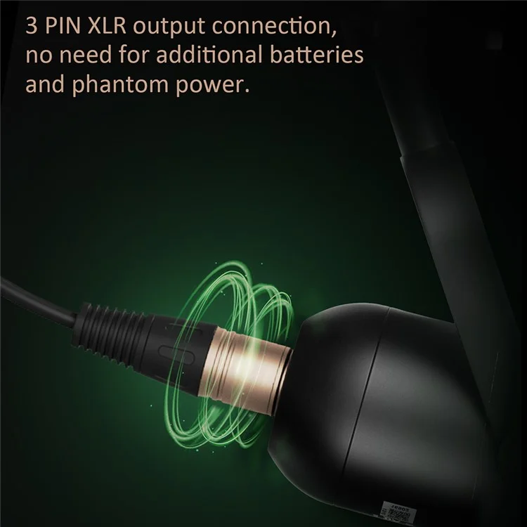 BOYA BY-DM500 Microphone d'enregistrement audio directionnel Cardioid XLR Studio Podcasting Chant