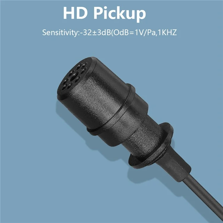 BOYA BY-M1 Pro II Clip-on Microphone Omni-directional Condenser Mic 3.5mm TRRS Plug with 6m Cable for Smartphone Camera Camcorder