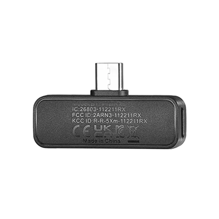 BOYA BY-V10 Microphone Lavalier sans Fil Professionnel Mini Enregistrement Téléphone avec 1 Émetteur + 1 Récepteur
