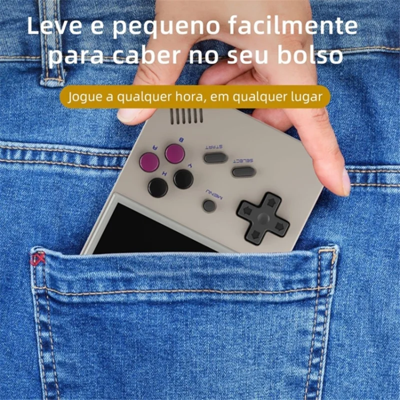 وحدة ألعاب أنبرنيك آر جي 35 إكس إكس بشاشة آي بي إس بحجم 3.5 بوصة، وحدة ألعاب كلاسيكية يدوية بسعة 64 جيجابايت - أبيض شفاف