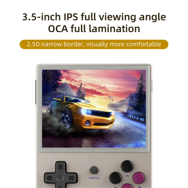 ANBERNIC RG35XX 3.5-inch IPS Display Retro Game Console 64GB Handheld Game Console - Transparent Purple