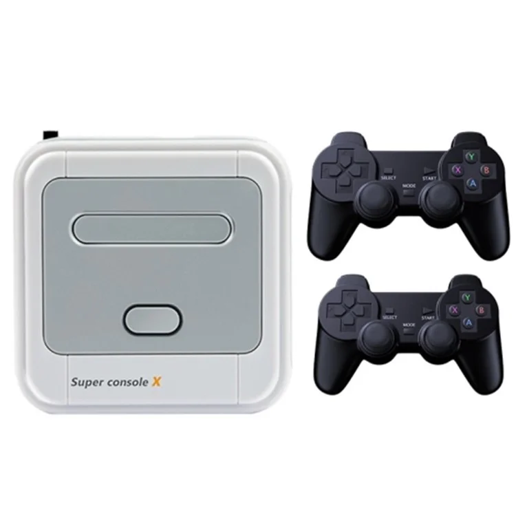 SUPER CONSOLE X Portable Mini Game Console with 2 Wireless Controller 3D HD Home Game Box (128GB) - US Plug