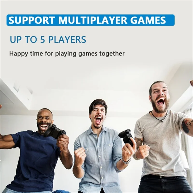 SUPER CONSOLE X Portable Mini Game Console with 2 Wireless Controller 3D HD Home Game Box (128GB) - EU Plug