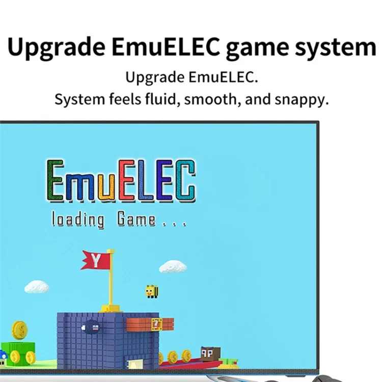 KINHANK Super Console X Cube Tragbares Spielekonsole 256GB HD Klassische Videospiele mit 4 Kabelfernbedienungen (EU-Stecker)
