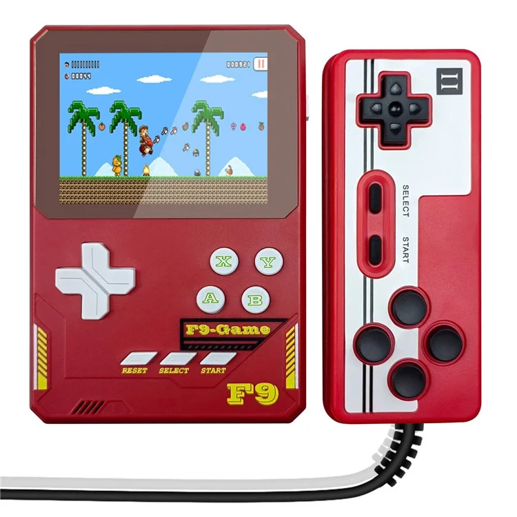 F9 Kids Handheld Game Console 3.5-Inch LCD Screen Retro Handheld Video Game Gift Supports Two Players - Red