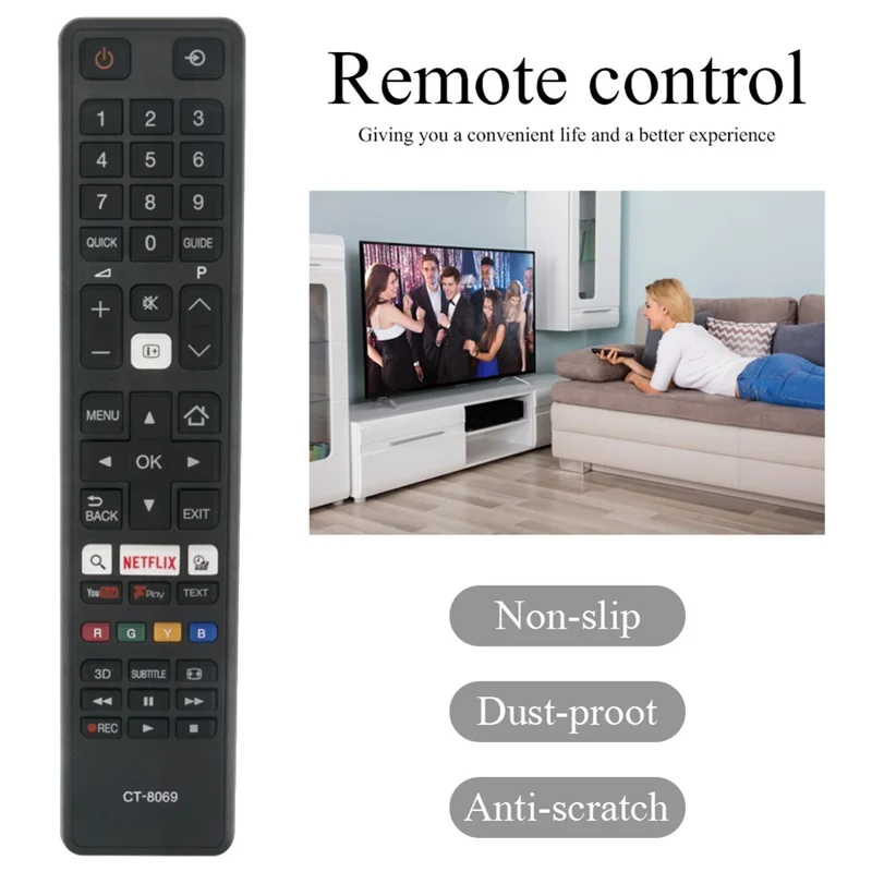 CT-8069 Handheld Controller for Toshiba Smart TV Remote Control Replacement