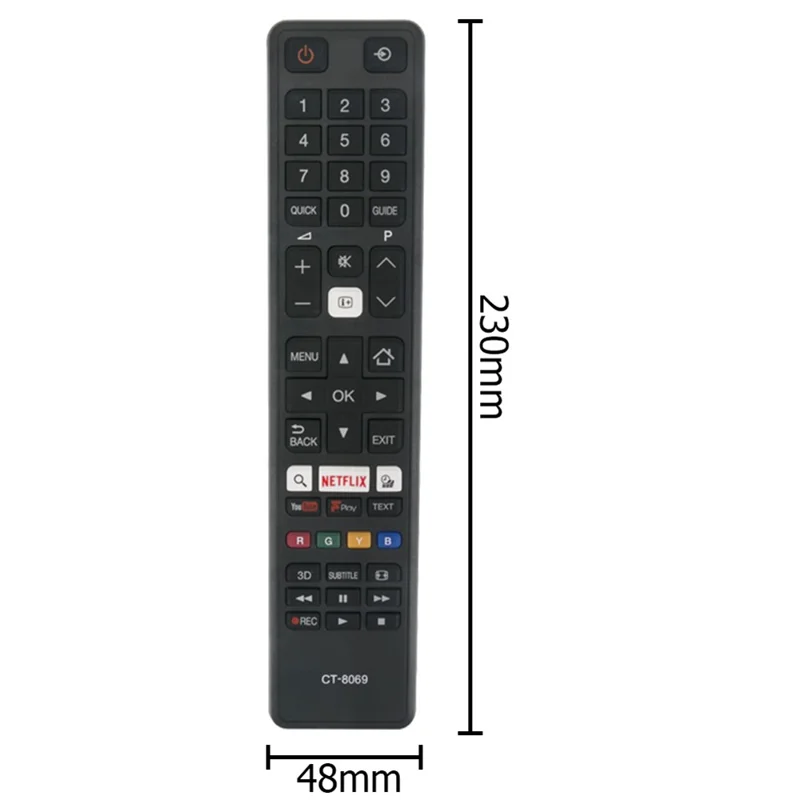 CT-8069 Handheld Controller for Toshiba Smart TV Remote Control Replacement