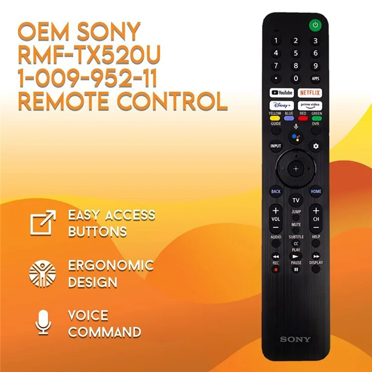 RMF-TX520U Para Sony TV Remote Reemplazo Remoto ABS Plastic Television Controler