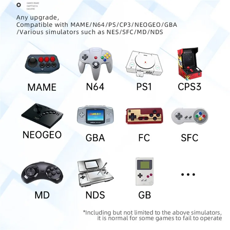 POWKIDDY RGB20s 16+32G Retro Game Console Handheld 3,5-Zoll-IPS-Bildschirm Joystick Arcade Game Device - Schwarz