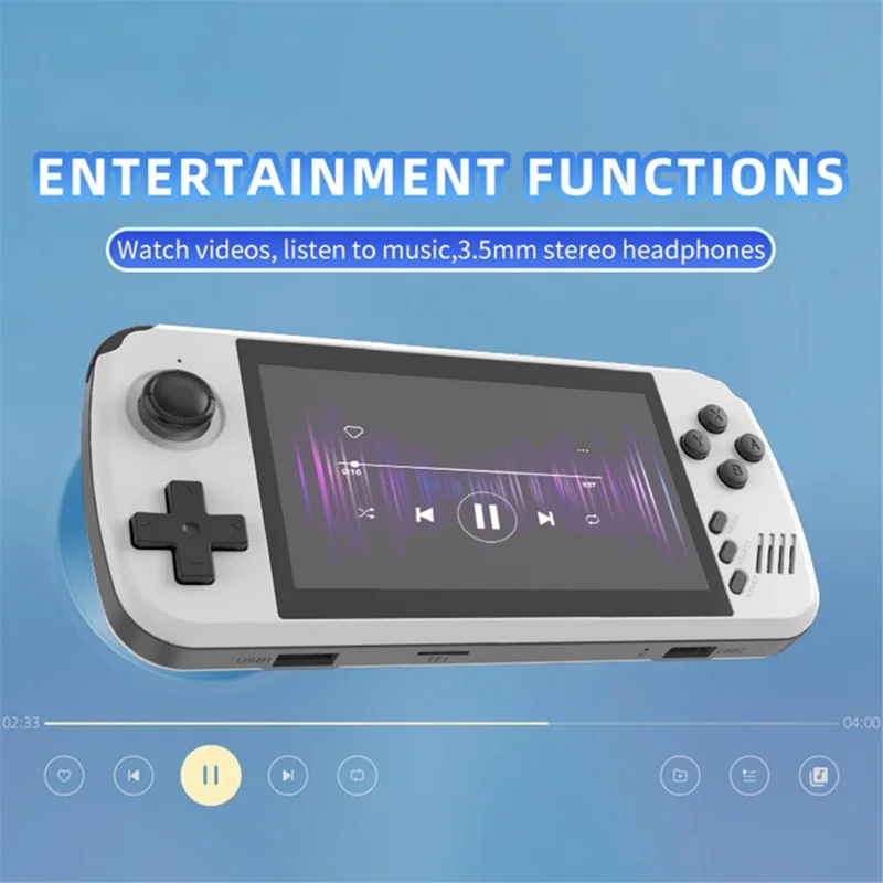 POWKIDDY X39 Pro 4.5-Inch IPS HD Screen Handheld Game Console (32G TF Card) - Black