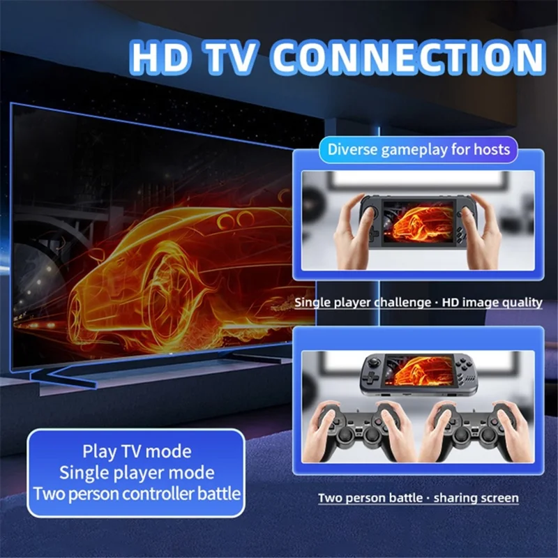 POWKIDDY X39 Pro 4.5-Inch IPS HD Screen Handheld Game Console (32G TF Card) - Black