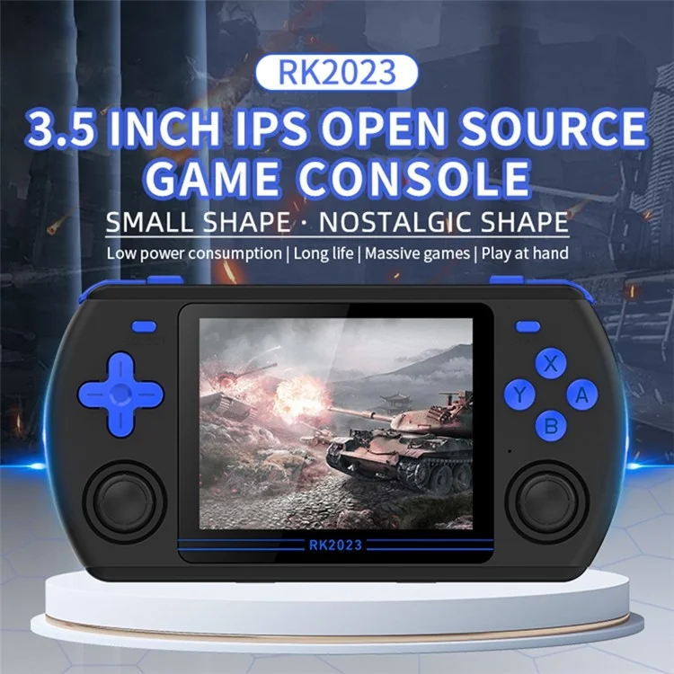 POWKIDDY RK2023 Handheld Game Console 3.5 Zoll Bildschirm TV HD Display Spielkonsole (mit Speicherkarte) - Schwarz