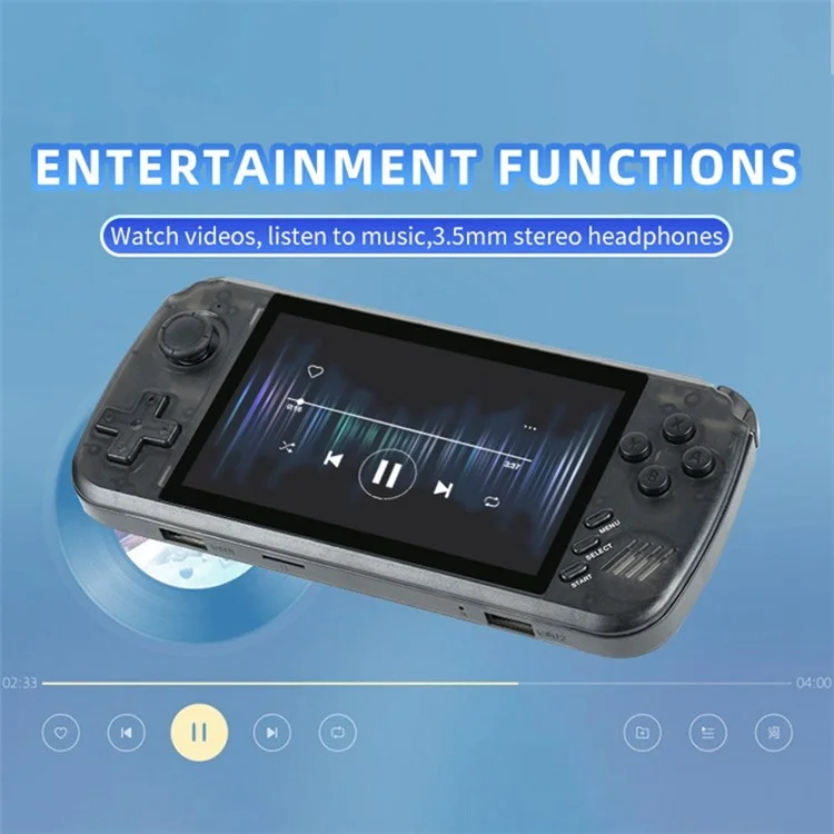 POWKIDDY X39 Pro 4.5-Zoll IPS-HD-Bildschirm Handheld-Spielekonsole (keine TF-Karte, keine Spiele) - Transparent Lila