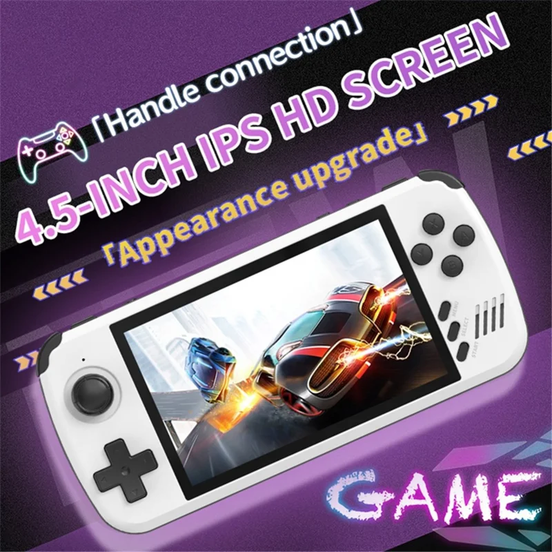 POWKIDDY X39 Pro 4.5-Inch IPS HD Screen Handheld Game Console (No TF Card, No Game) - White