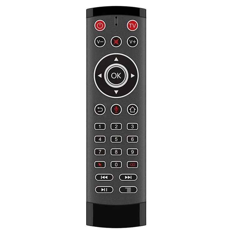 T1-PRO-TV 2-Key IR Learing Function Air Mouse Smart Wireless Remote Control with Microphone for Android TV Box / Stick