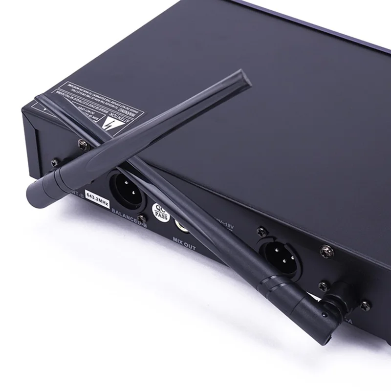 SV-322 VHF Wireless Microphone System Dual Handheld Dynamic Transmitter Mics Set for Karaoke, DJ Party - EU Plug