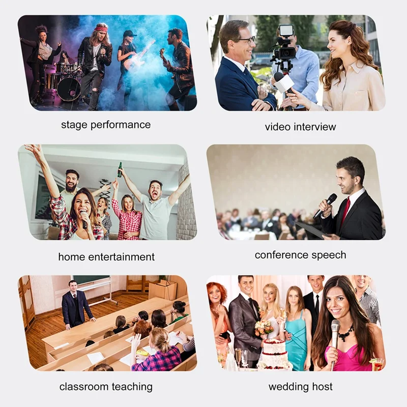 CD-02 Dual UHF Sistema de Micrófono de Mano Dinámico Micrófono Compatible con Carga Magnética por Inducción - Enchufe Europeo