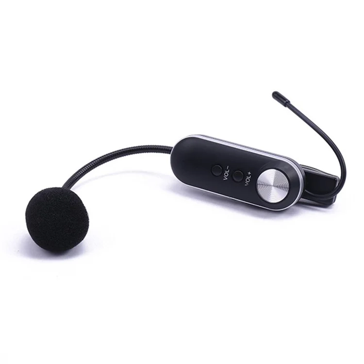 T-6 Professional Instrument Microphone Portable Condenser Wireless Microphone with Clip - UK Plug