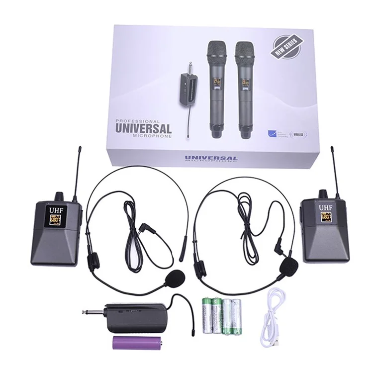 W-15C UHF Wireless Microphone Headset for Karaoke Speaker Potable Condenser Mic