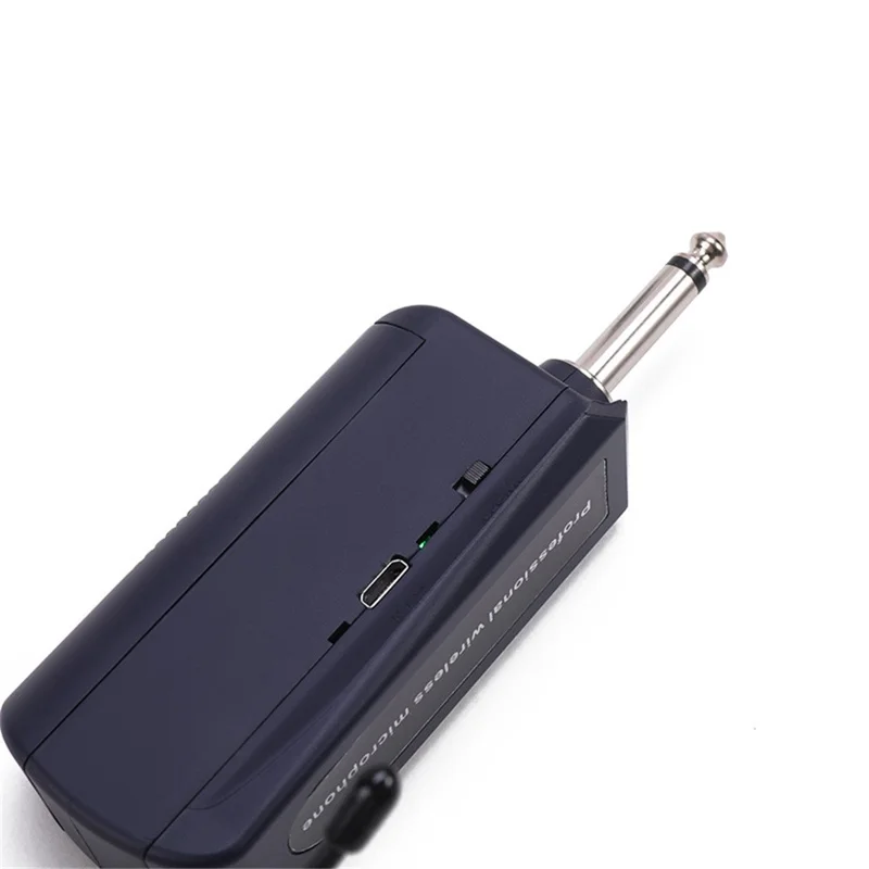 W-14 Moving Coil Microphone U-Band FM Wireless Mic with Receiver Home Karaoke Microphone - Blue