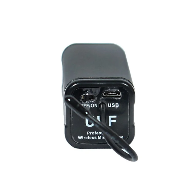 W-17 Dynamic Wireless Microphone 1 to 2 All-Metal UHF FM Handheld Microphone for Conference, Stage