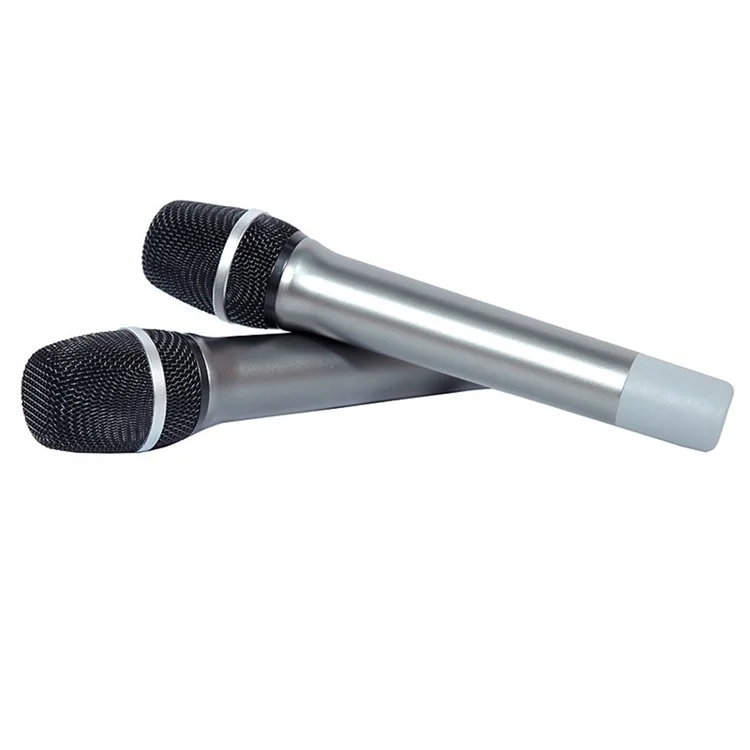 W-17 Dynamic Wireless Microphone 1 to 2 All-Metal UHF FM Handheld Microphone for Conference, Stage