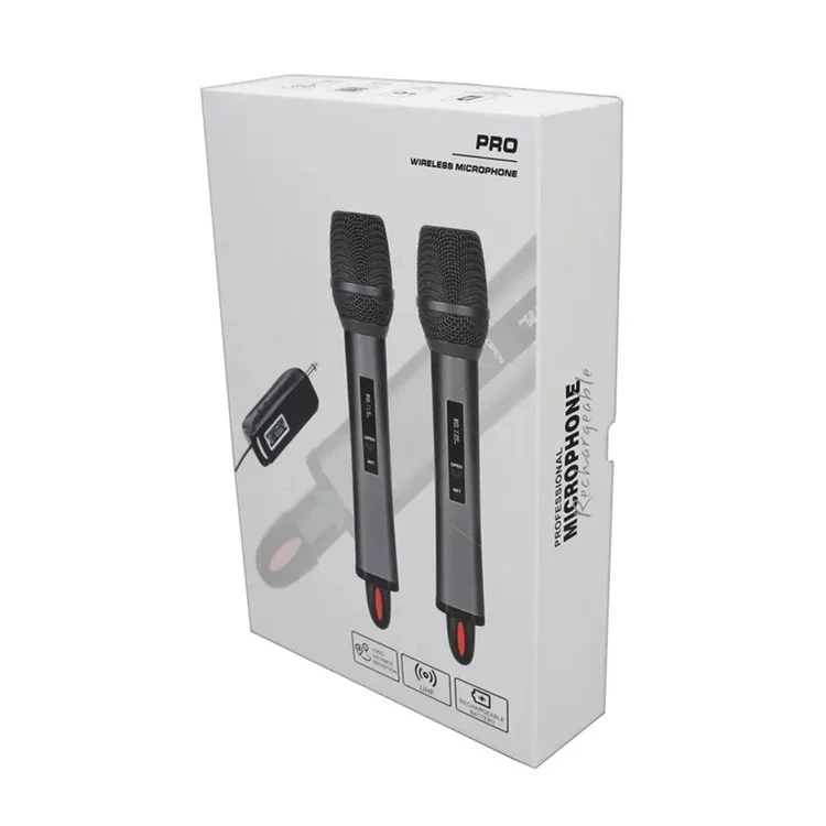 TX-12 Microfone Sem Fio para Palco de Canto Doméstico Ao Vivo, 2 Microfones + 1 Receptor - Azul