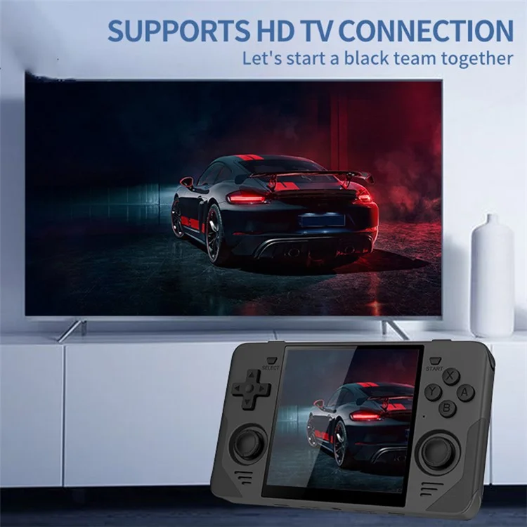 POWKIDDY RGB30 Console de jeu portable 4,0 pouces Écran IPS HD Joystick rétro Arcade (sans carte) - Noir 