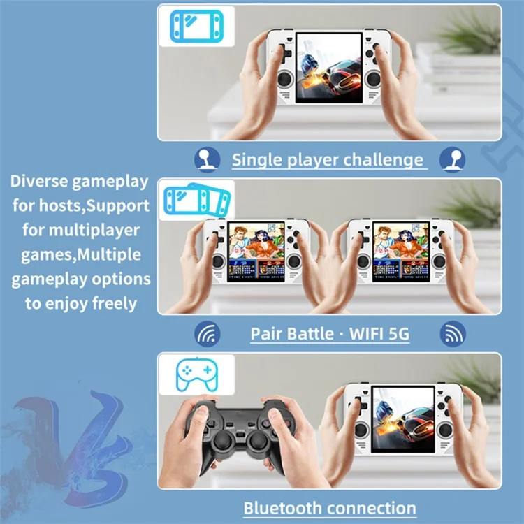 POWKIDDY RGB30 Console de jeu portable 4,0 pouces Écran IPS HD Joystick rétro Arcade (sans carte) - Noir 