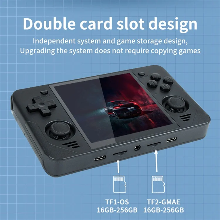 POWKIDDY RGB30 Console de jeu portable 4,0 pouces Écran IPS HD Joystick rétro Arcade (sans carte) - Noir 