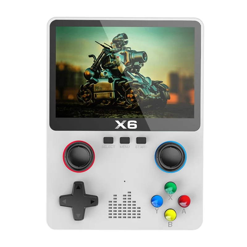 Console de jeu portable X6 HD avec écran de 3,5 pouces - Blanc