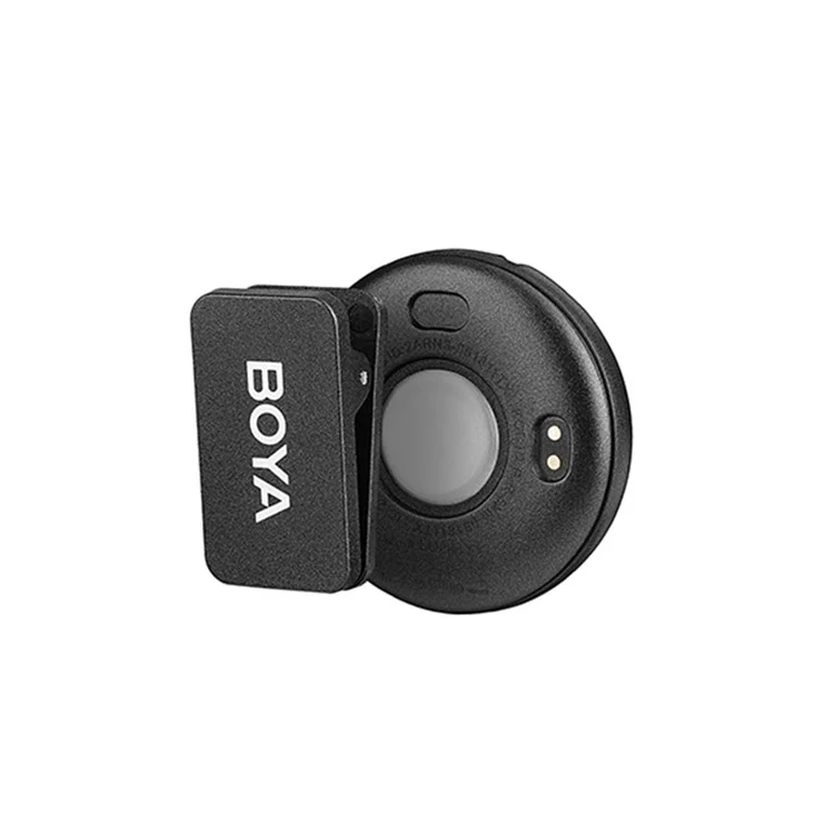 Trasmettitore Boya Omic-D 2 + 1 Ricevitore a 8 Pin, Forma Del Pulsante 2,4 g di Microfoni a Clip di Microfono Wireless Microfoni - Nero