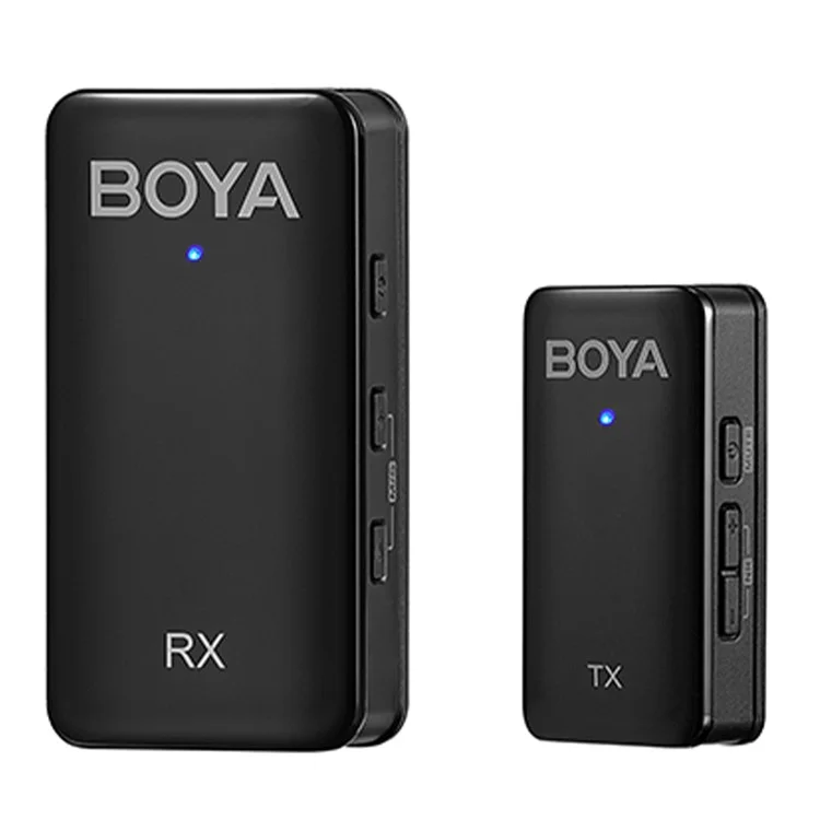 BOYA WMic5-M1 1 trasmettitore + 1 ricevitore, microfono wireless 2.4G a clip per videocamera e laptop