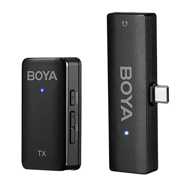 Boya Wmic5-m5 Gravação de Vídeo Microfone Sem Fio Micro do Clipe de Lapela, 1 Transmissor + 1 Receptor USB-C