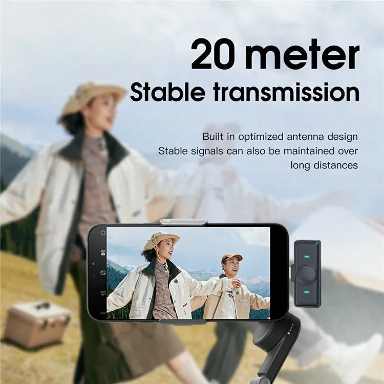 SX21 Type-C 2.4G Wireless Smart Clip-On Microphone (1 Receiver+2 Microphones+1 Charging Bin)