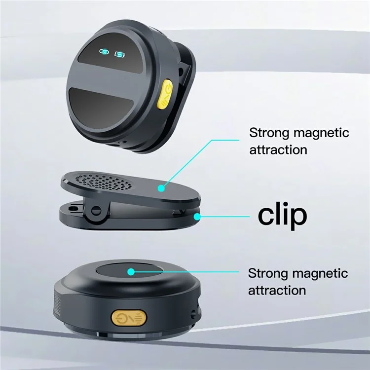SX21 Type-C 2.4G Wireless Smart Clip-On Microphone (1 Receiver+2 Microphones+1 Charging Bin)