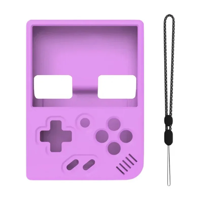 Capa de Silicone para o Console de Jogos Miyoo Mini Plus - Acessório Protetor de Mangas - Roxo