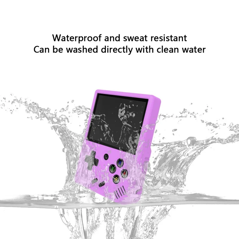 Capa de Silicone para o Console de Jogos Miyoo Mini Plus - Acessório Protetor de Mangas - Roxo