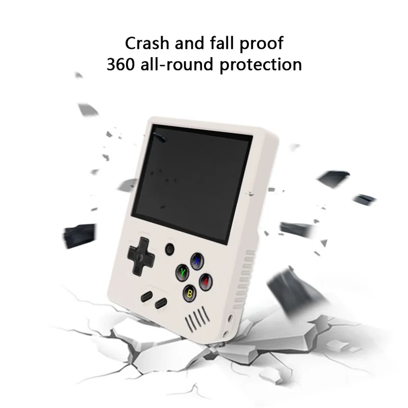 Capa de Silicone para o Console de Jogos Miyoo Mini Plus - Acessório Protetor de Mangas - Roxo