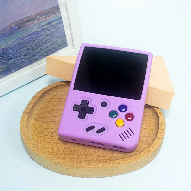Étui en silicone pour console de jeu Miyoo Mini Plus - Housse de protection et accessoires de jeu - Beige