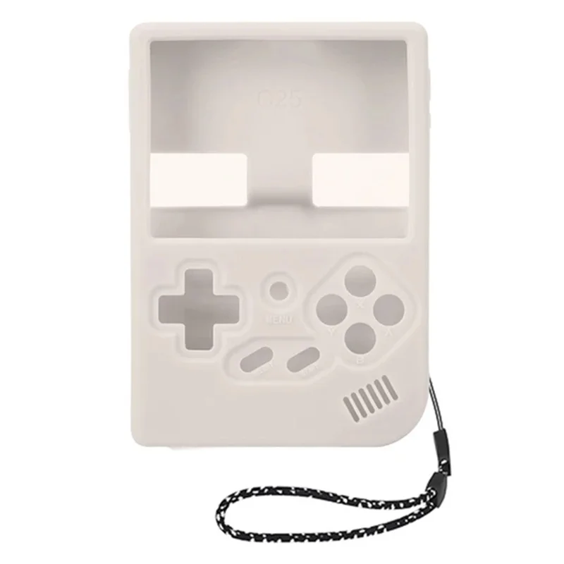 Protective Case for ANBERNIC RG35XX Game Console Accessories Silicone Sleeve with Strap - Beige