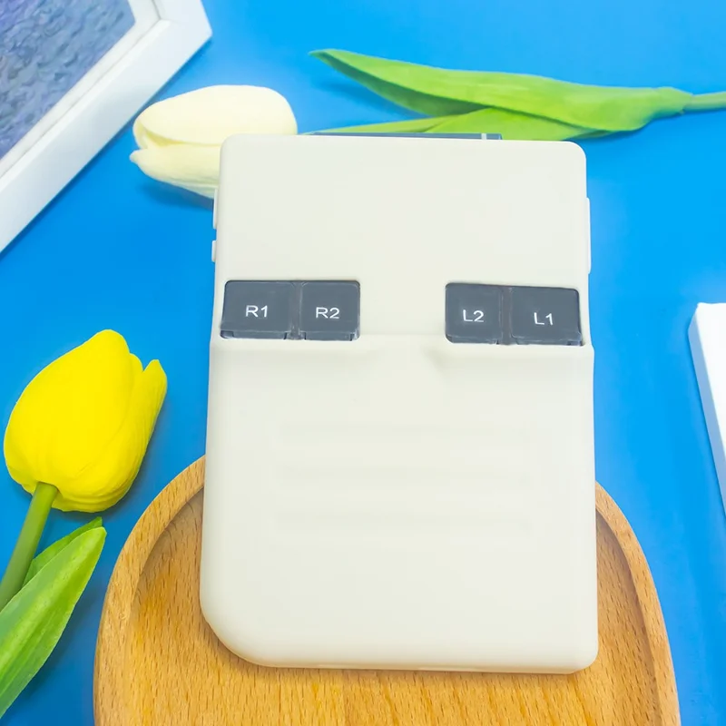 Protective Case for ANBERNIC RG35XX Game Console Accessories Silicone Sleeve with Strap - Beige