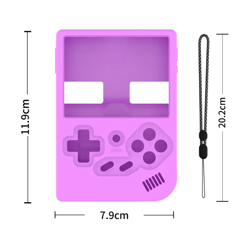 Protective Case for ANBERNIC RG35XX Game Console Accessories Silicone Sleeve with Strap - Beige