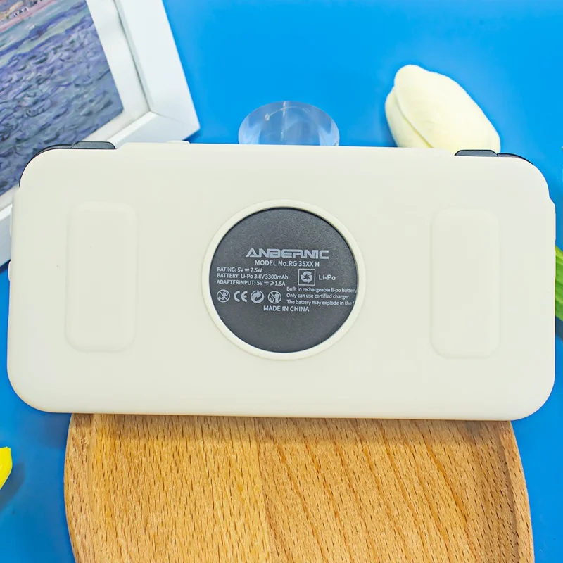 Silicone Case for ANBERNIC RG35XX H Shockproof Sleeve Game Console Accessories - Beige